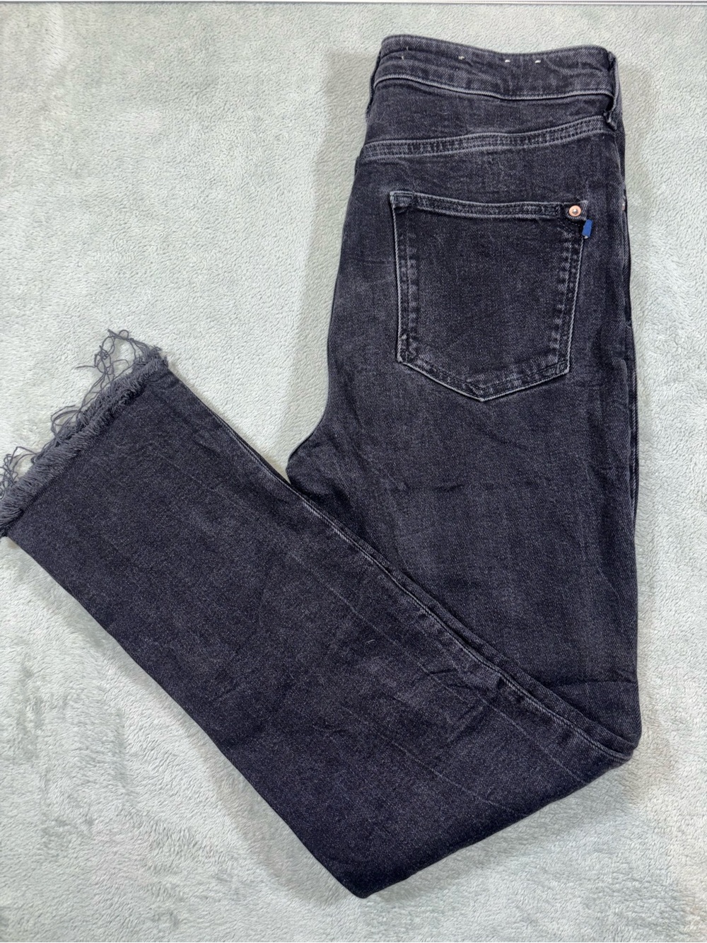 Anthropologie Pilcro High-Rise Frayed Raw Hem Straight Leg Jeans - Size 30